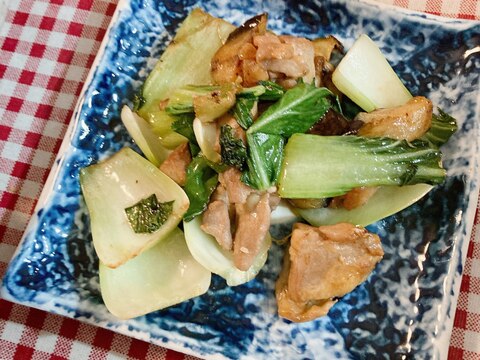 鶏モモと青梗菜の中華炒め